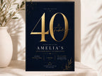 40th Birthday Invitation Template preview 2