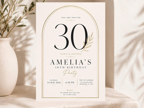 30th Birthday Invitation Template preview 2