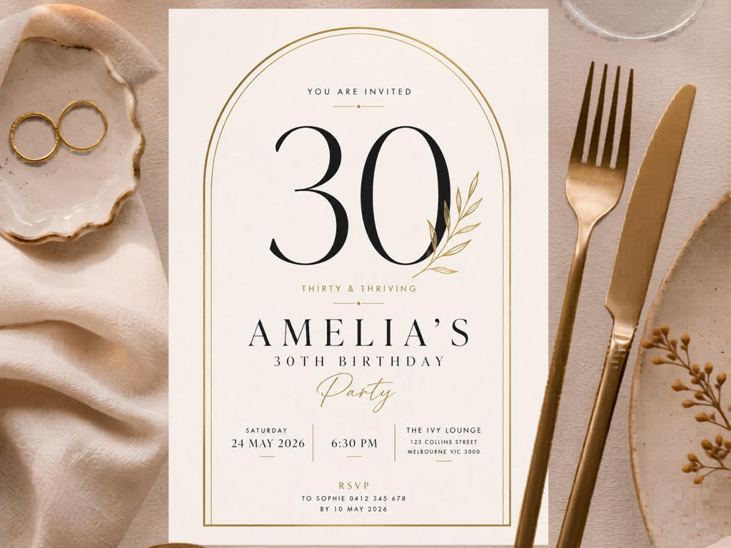 30th Birthday Invitation Template preview 4
