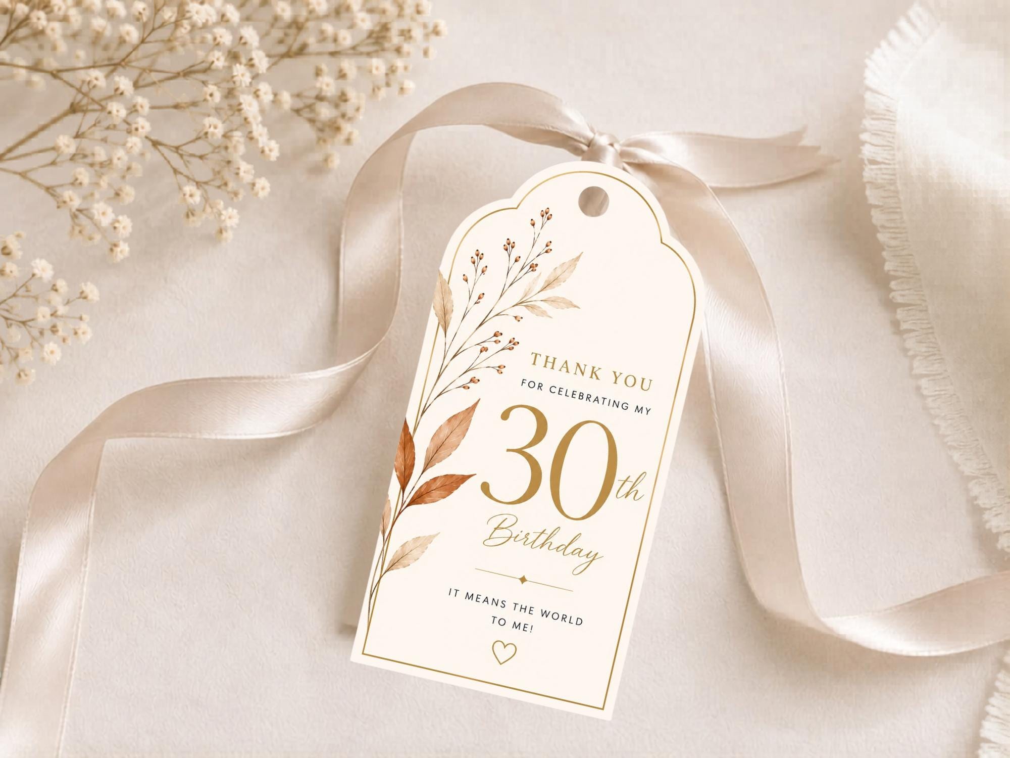 30th Birthday Favor Tag Template preview 4