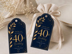 40th Birthday Favor Tag Template preview 2