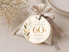 60th Birthday Favor Tag Template preview 1
