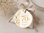 70th Birthday Favor Tag Template preview 1