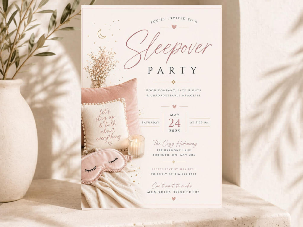 Sleepover Invitation Template preview 2