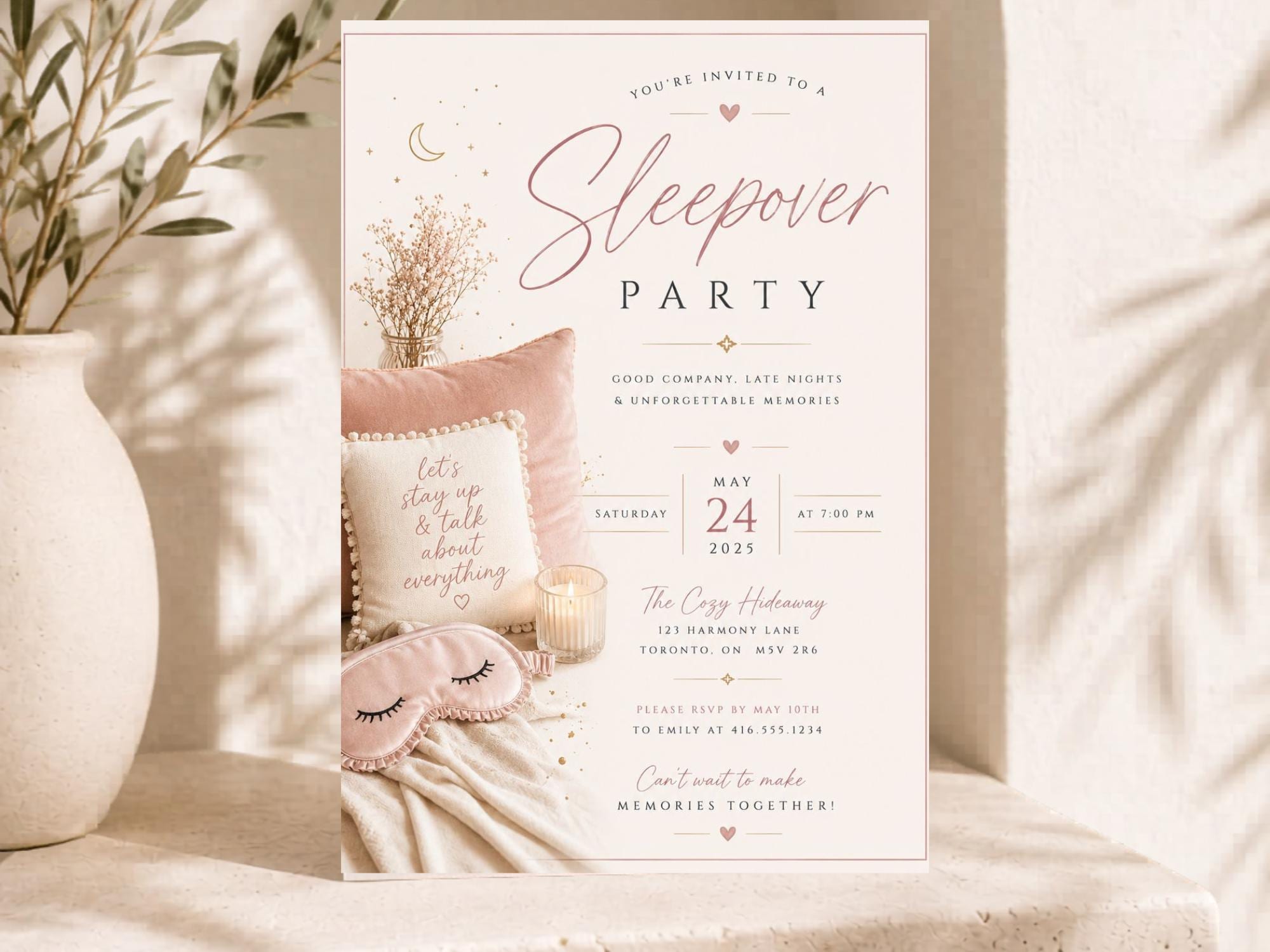 Sleepover Invitation Template preview 2