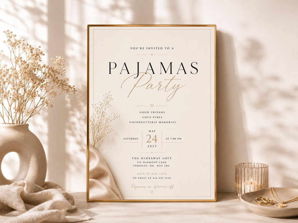 Pajama Party Invitation Template preview 2