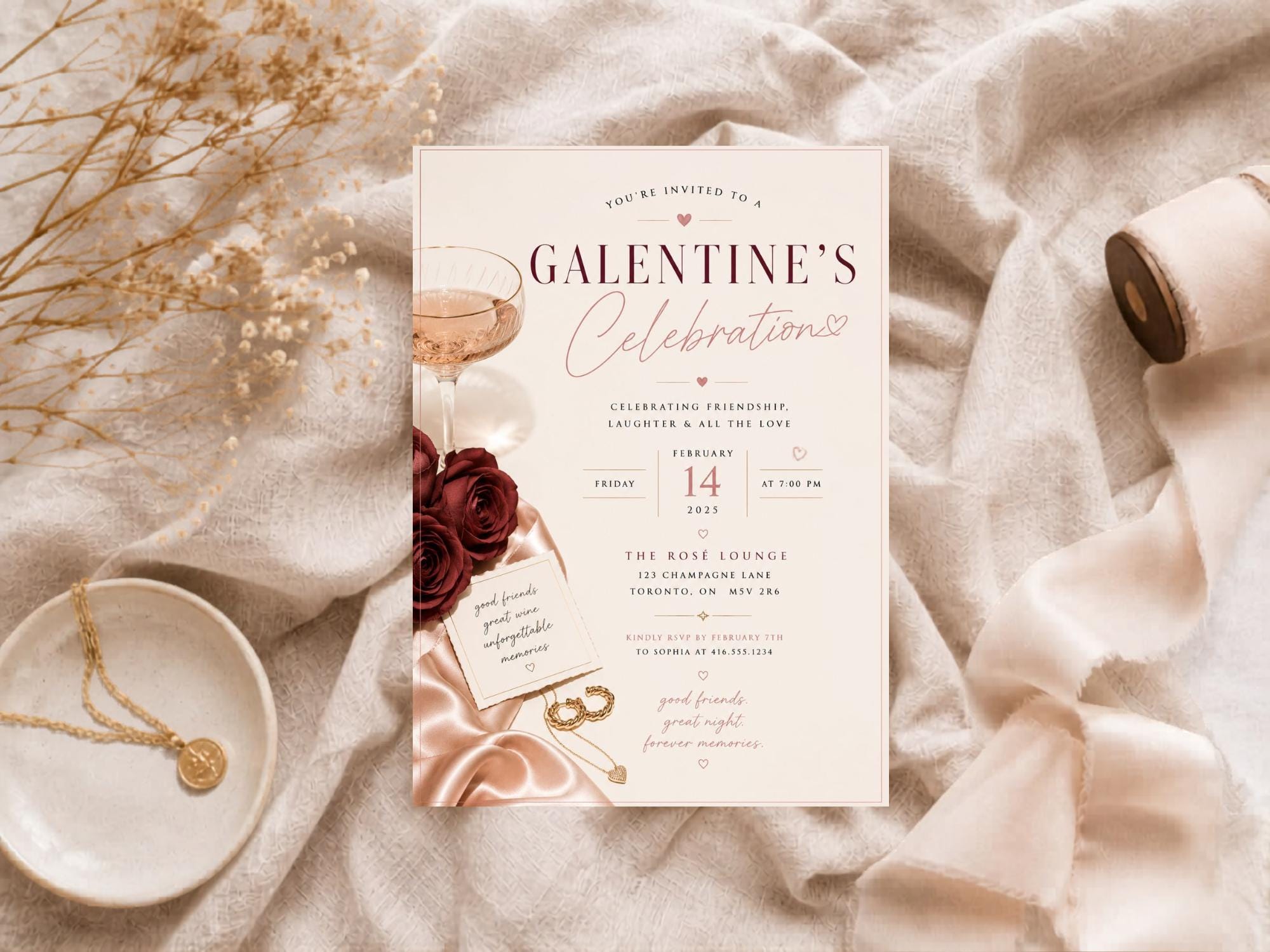 Galentines Day Invitation Template preview 5