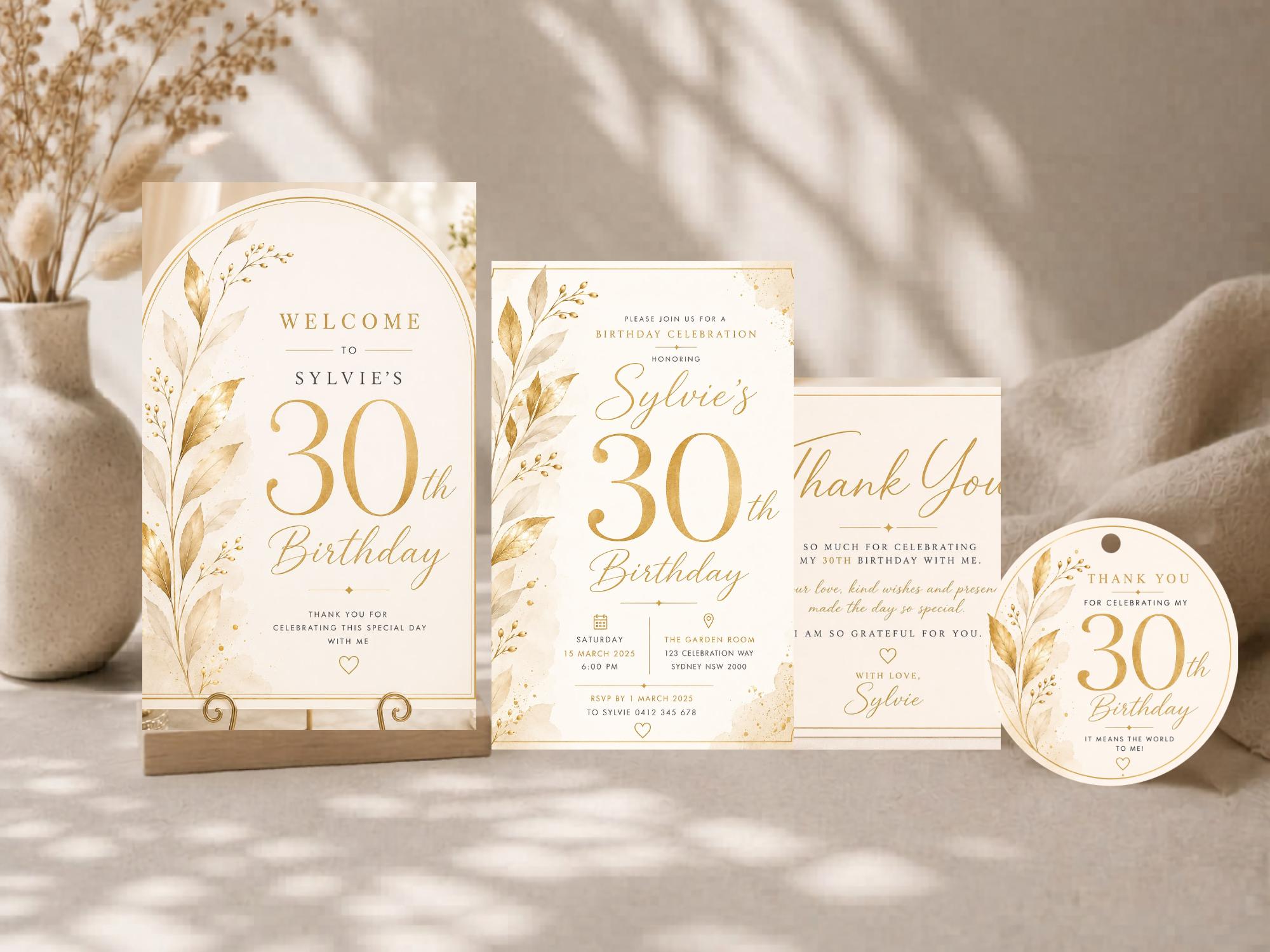 30th Birthday Bundle Template preview 3