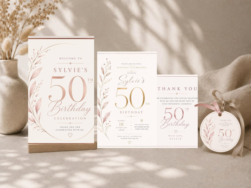 50th Birthday Bundle Template preview 3