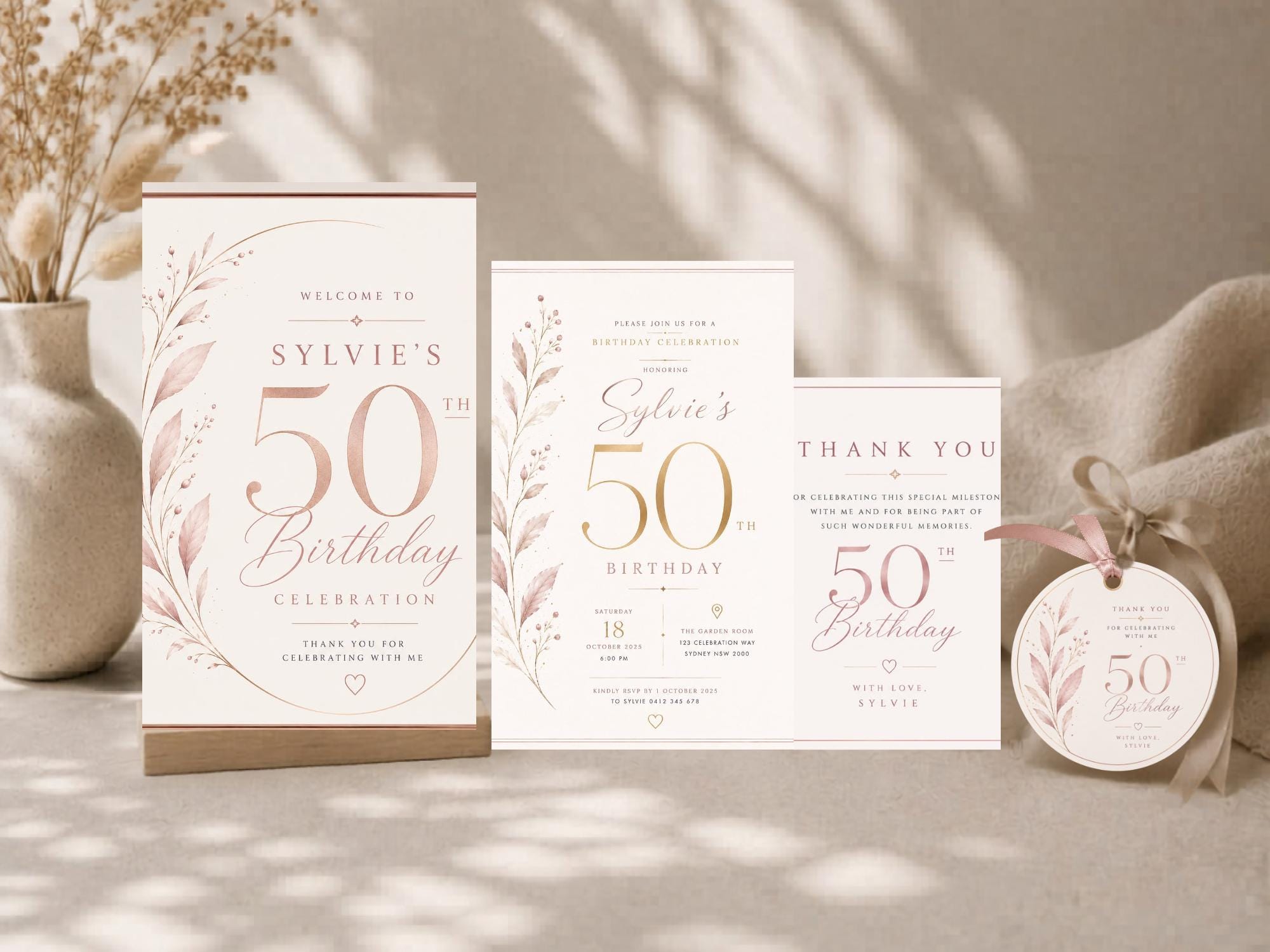 50th Birthday Bundle Template preview 3