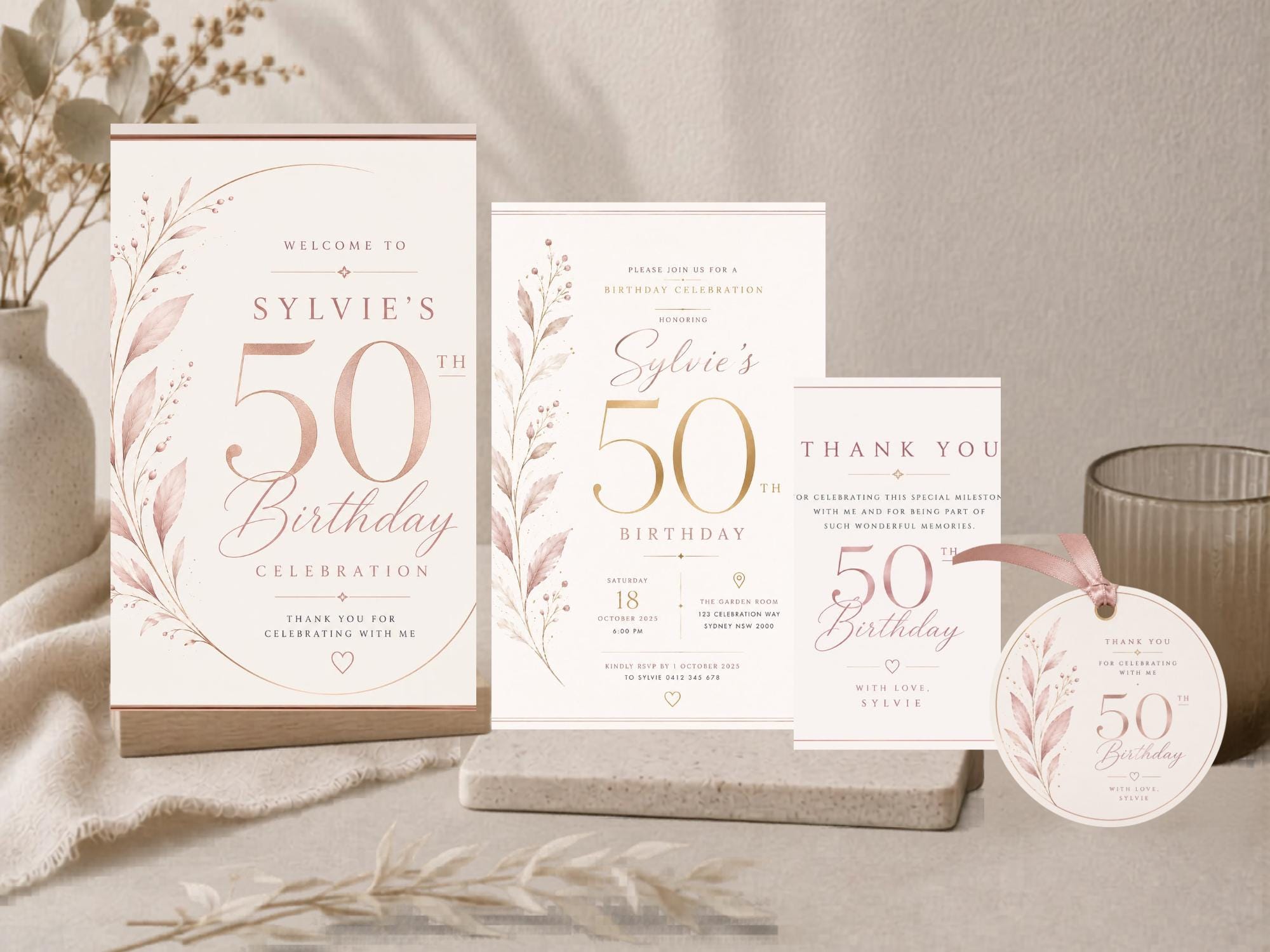 50th Birthday Bundle Template preview 1