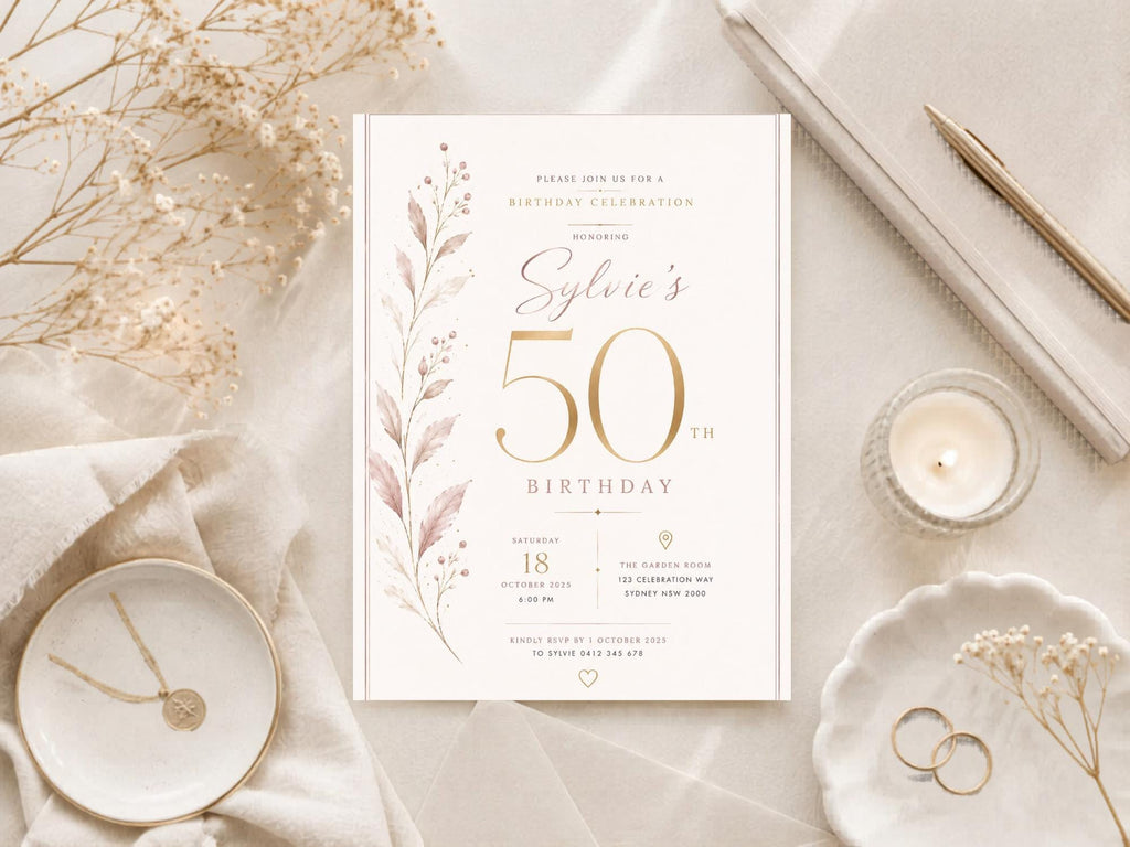 50th Birthday Bundle Template preview 5