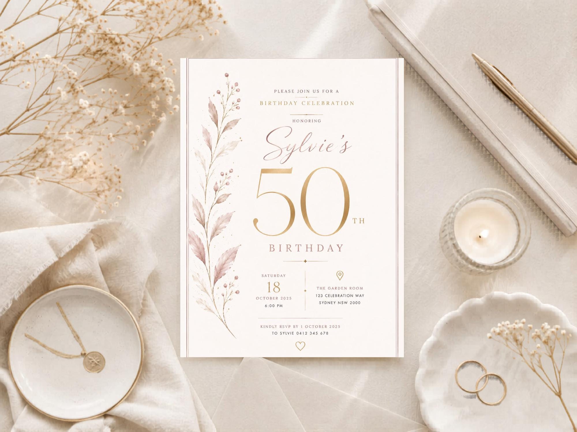 50th Birthday Bundle Template preview 5