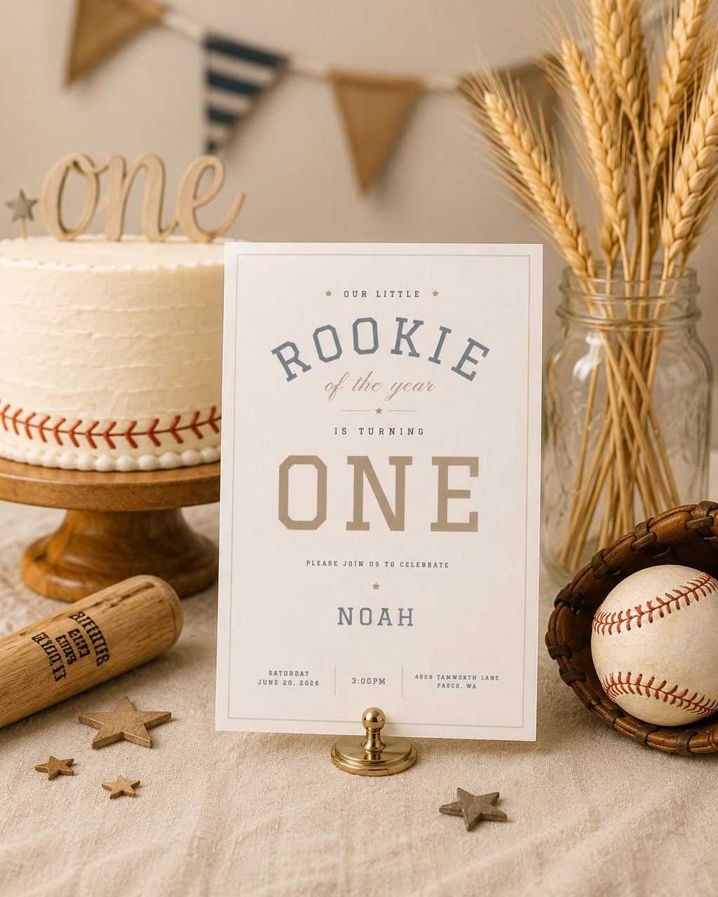 Rookie of the Year First Birthday Invitation preview 3