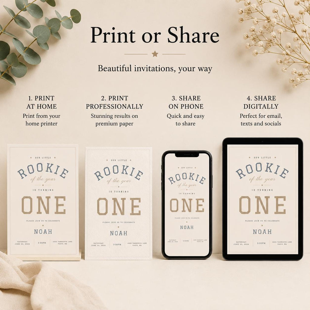 Rookie of the Year First Birthday Invitation preview 6