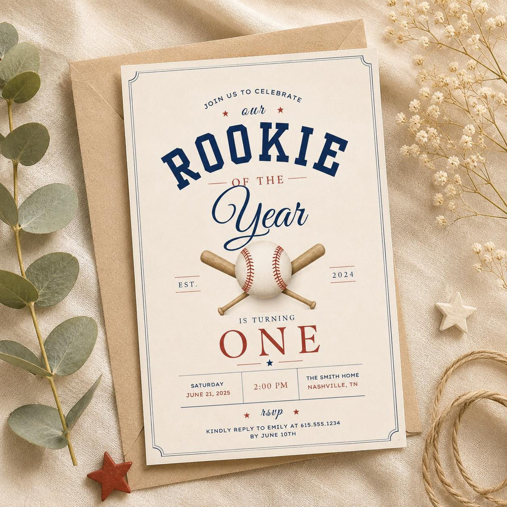 Rookie Of The Year First Birthday Invitation preview 1