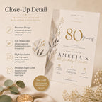 80th Birthday Invitation Template preview 7