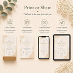 Elegant Neutral Baby Sprinkle Invitation Template preview 5