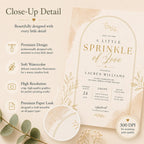 Elegant Neutral Baby Sprinkle Invitation Template preview 6