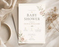 Floral Baby Shower Invitation Template preview 1