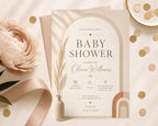 Boho Baby Shower Invitation Template preview 2
