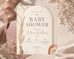 Boho Baby Shower Invitation Template preview 7