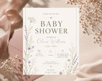 Wildflower Baby Shower Invitation Template preview 7