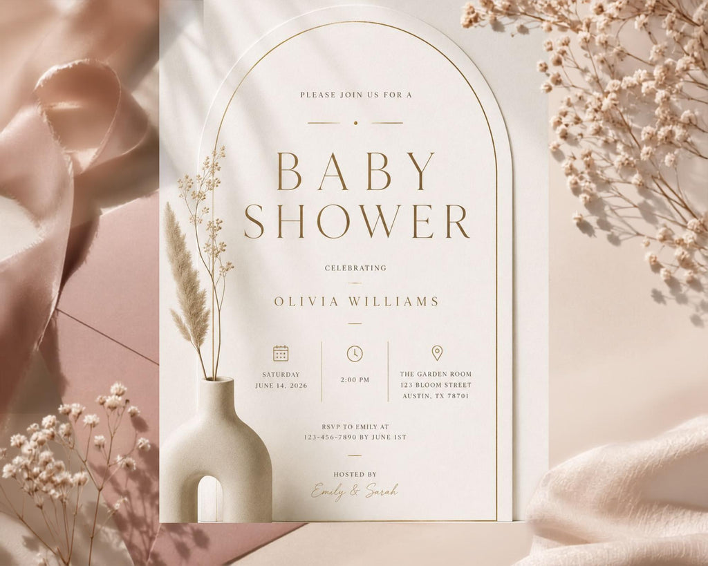 Minimalist Baby Shower Invitation Template preview 7
