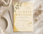 Summer Birthday Invitation Template preview 3