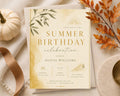 Summer Birthday Invitation Template preview 1