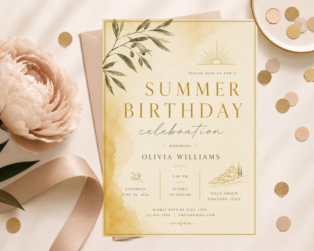 Summer Birthday Invitation Template preview 8