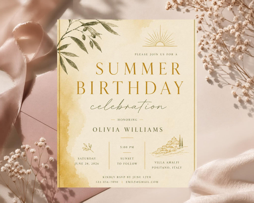 Summer Birthday Invitation Template preview 7