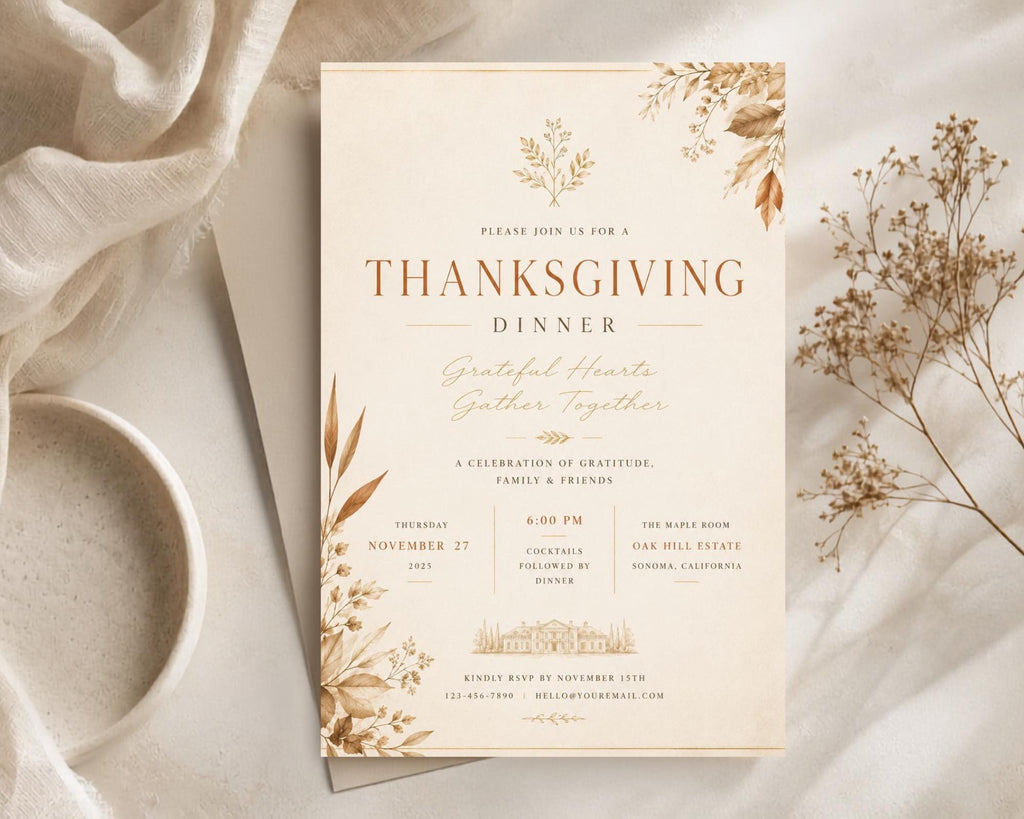 Thanksgiving Invitation Template preview 3