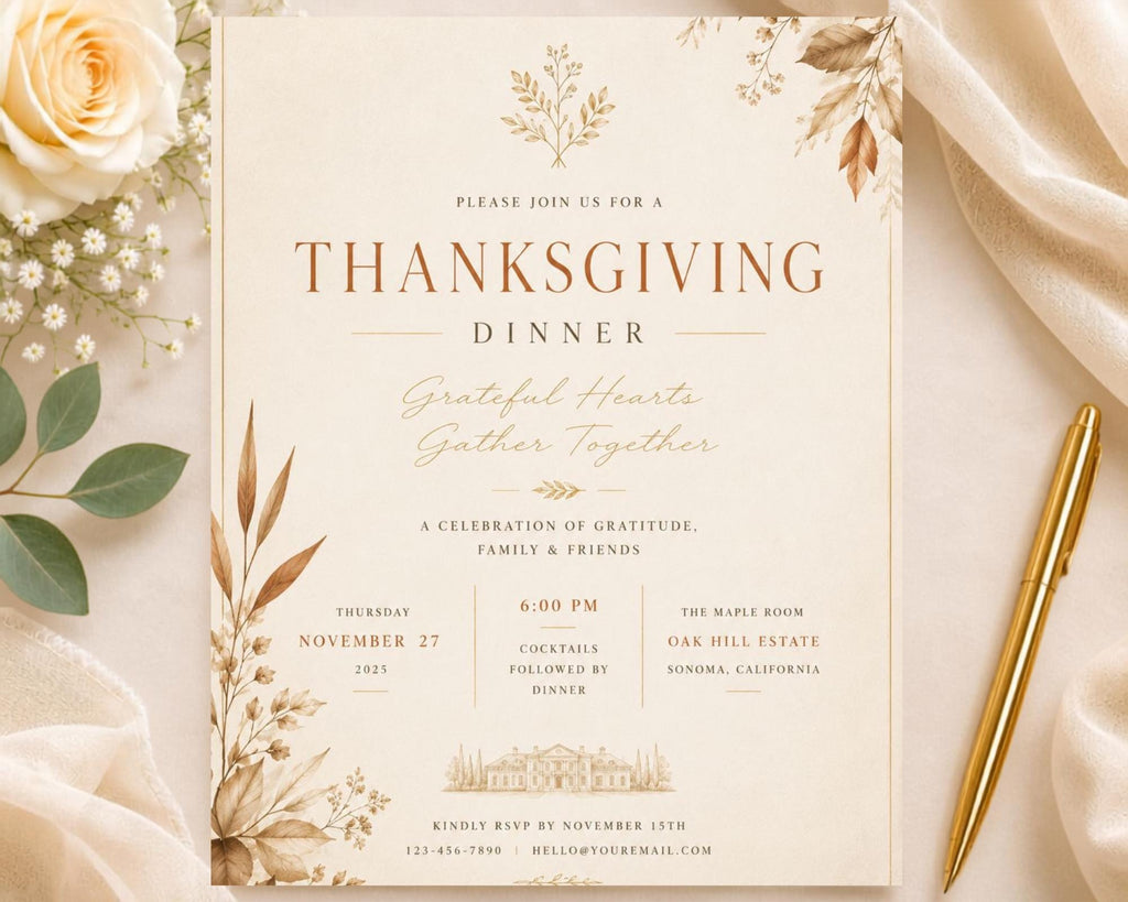 Thanksgiving Invitation Template preview 4