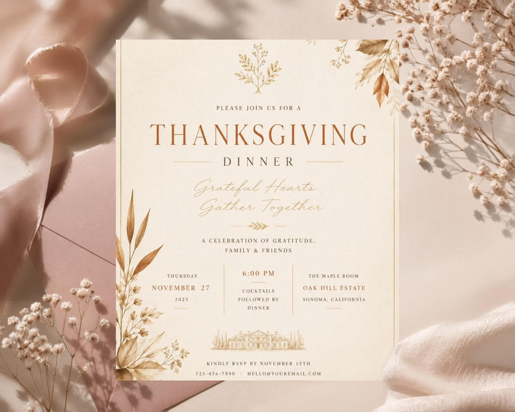 Thanksgiving Invitation Template preview 8