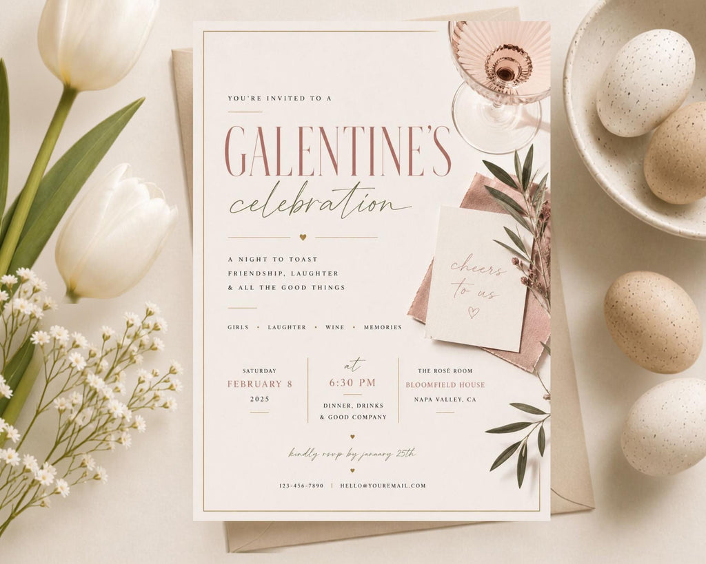 Galentines Invitation Template preview 1