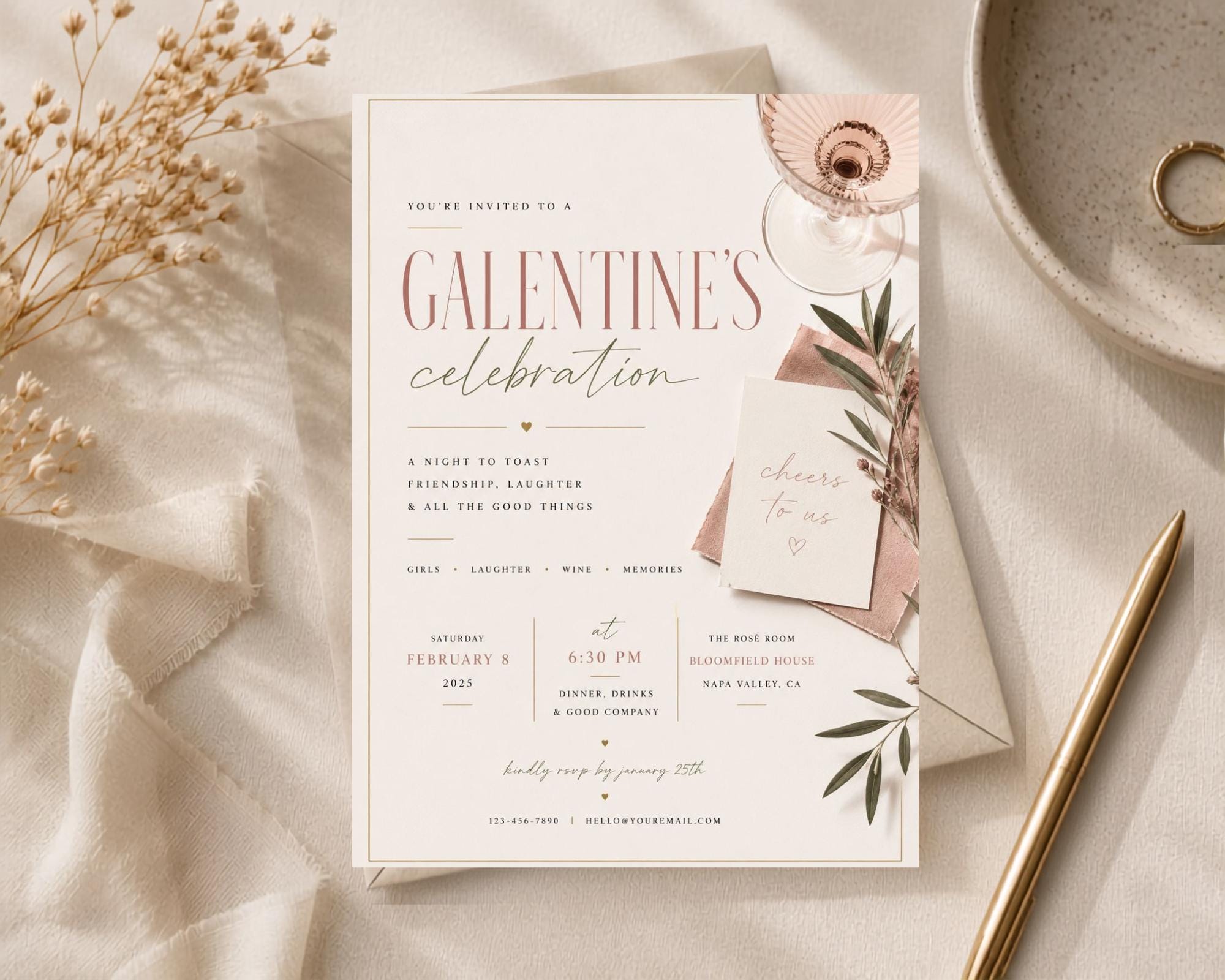 Galentines Invitation Template preview 5