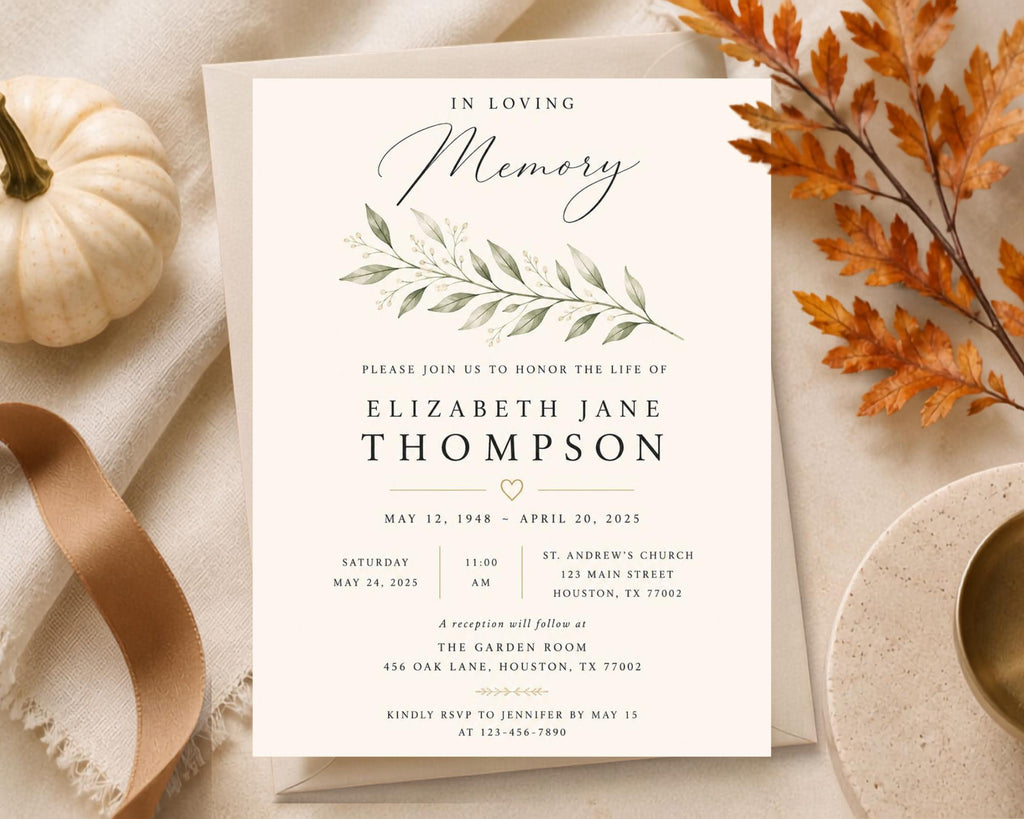 Funeral Invitation Template preview 5