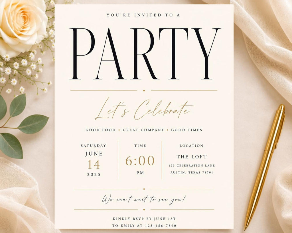 Elegant Party Invitation Template preview 2
