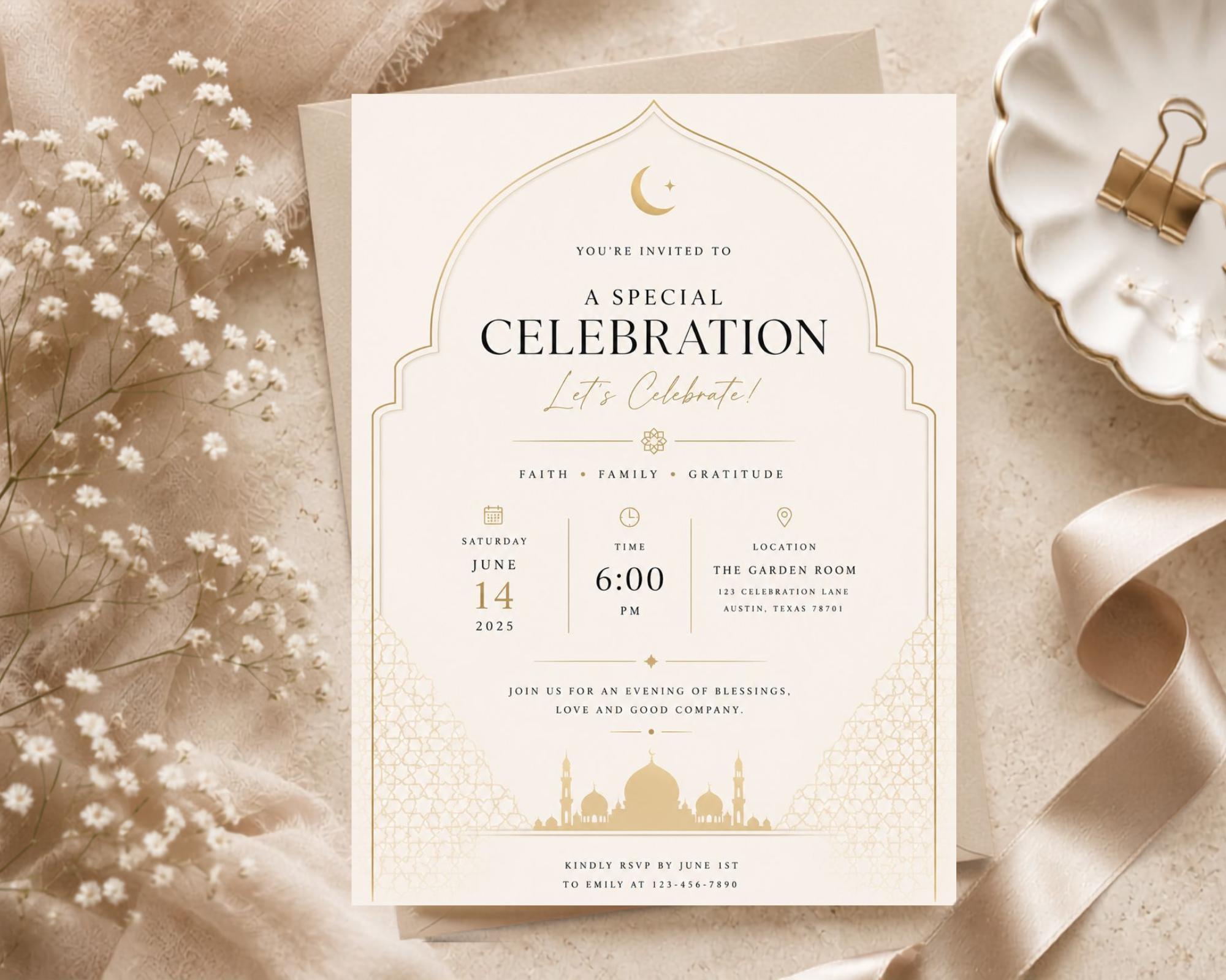 Islamic Invitation Template preview 1