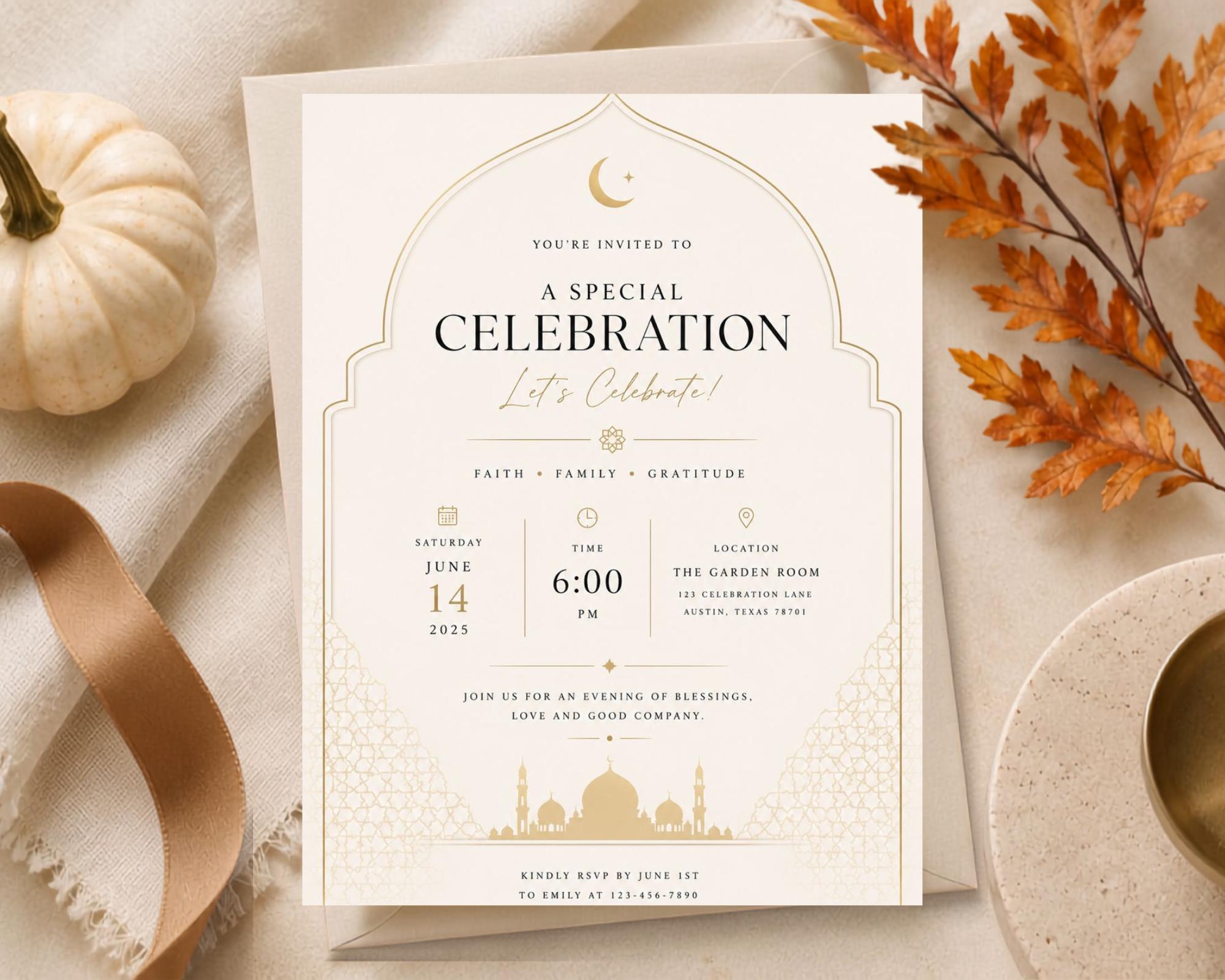Islamic Invitation Template preview 5