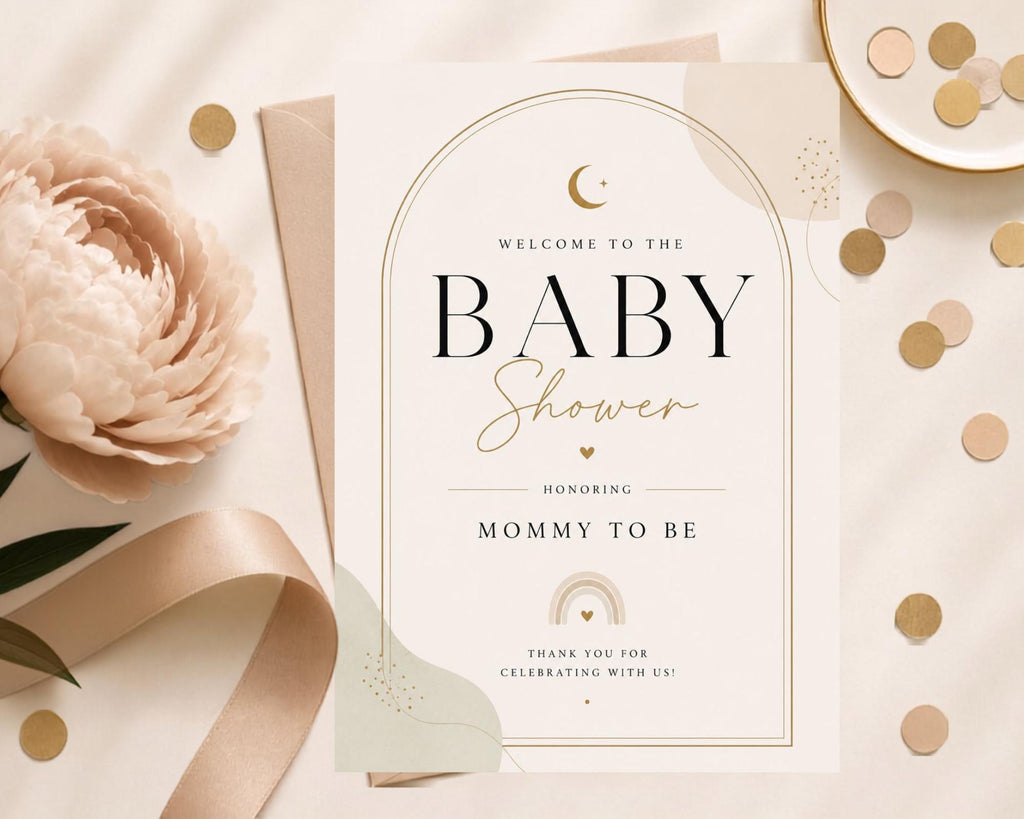 Botanical Baby Shower Welcome Sign preview 3