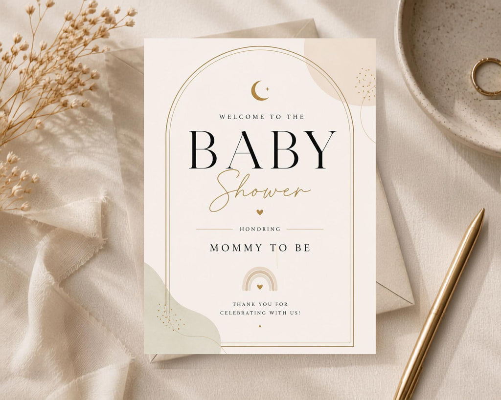 Botanical Baby Shower Welcome Sign preview 7