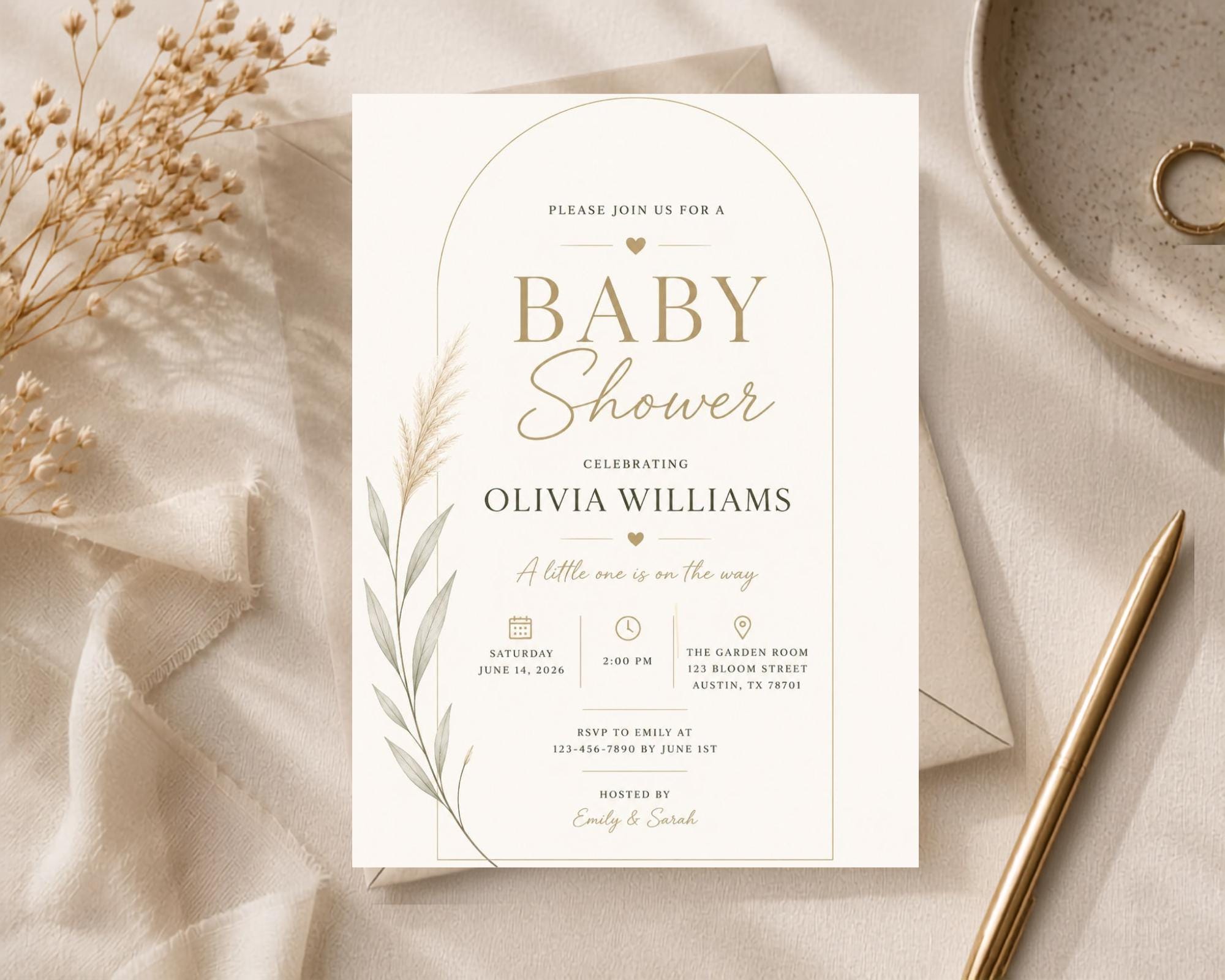 Baby Shower Invitation Template preview 6