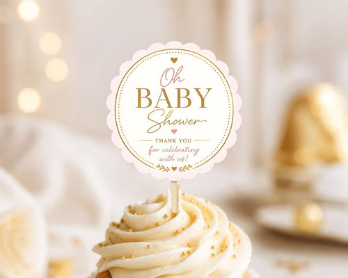Baby Shower Cupcake Topper Template preview 2