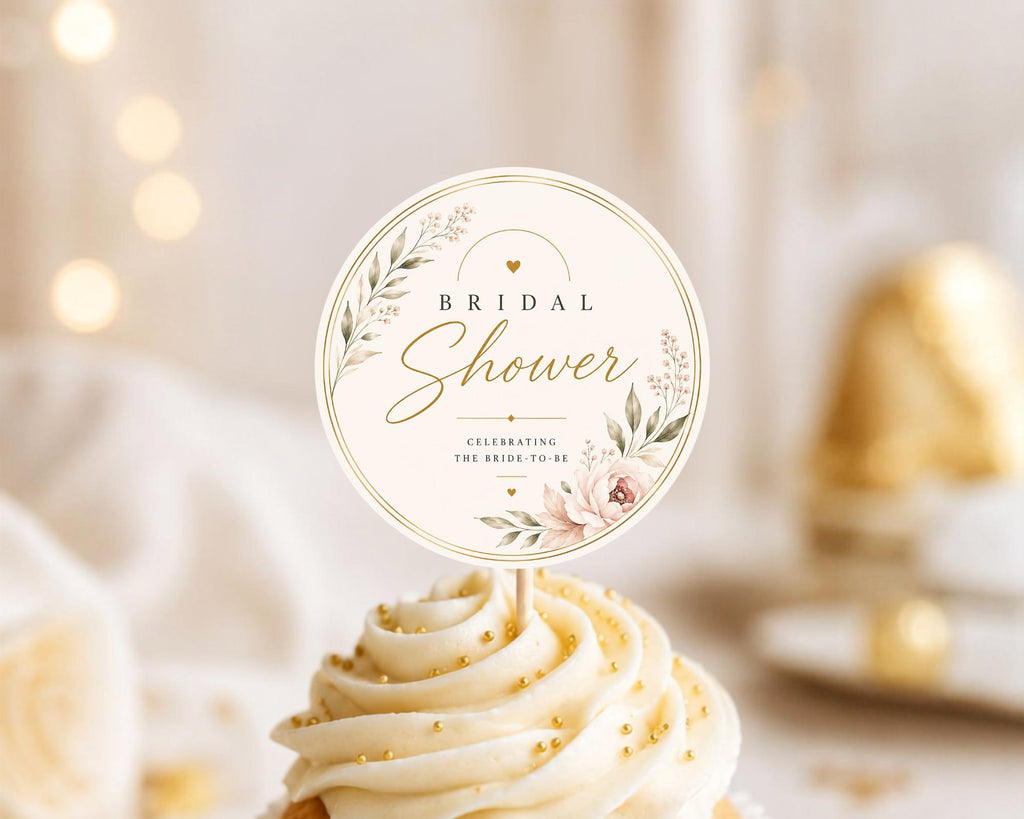 Bridal Shower Cake Topper Template preview 1