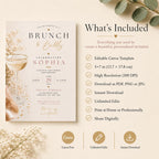 Brunch and Bubbly Invitation Template preview 5