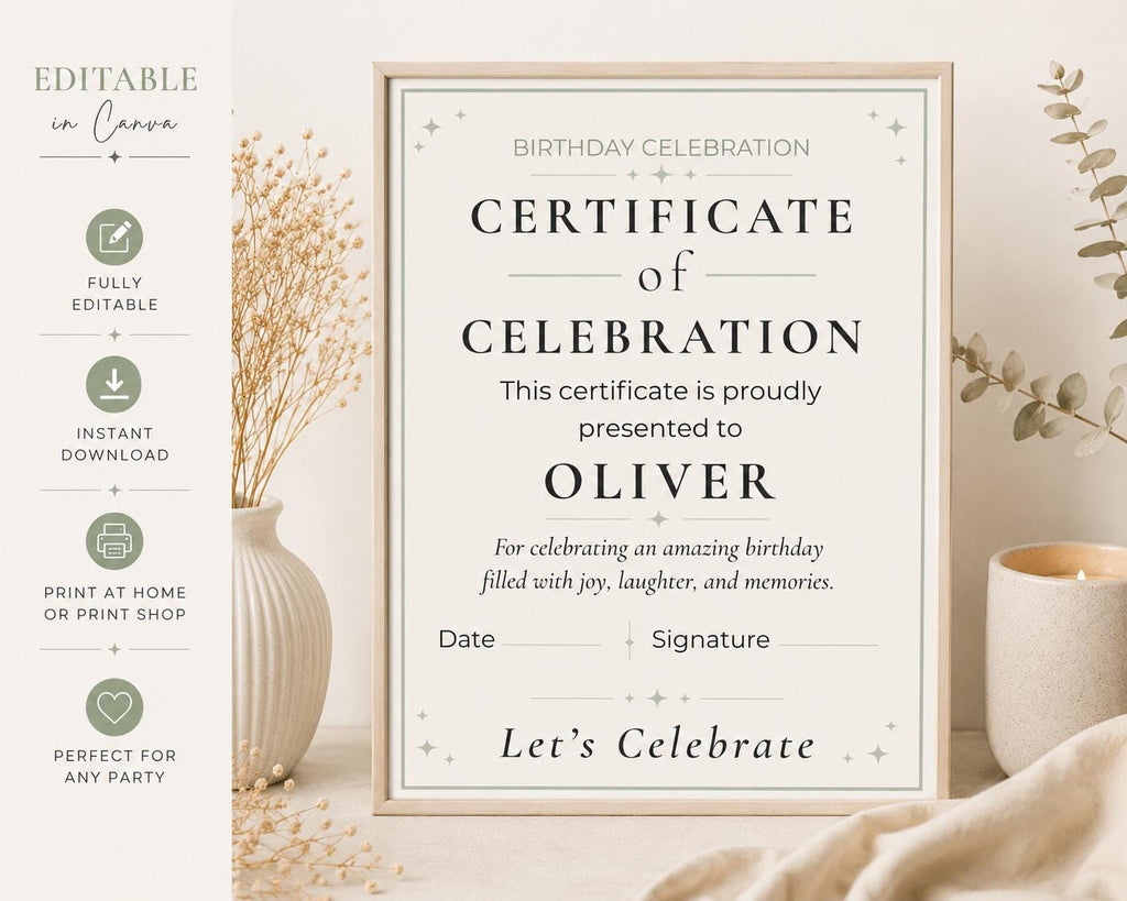 Birthday Certificate preview 2