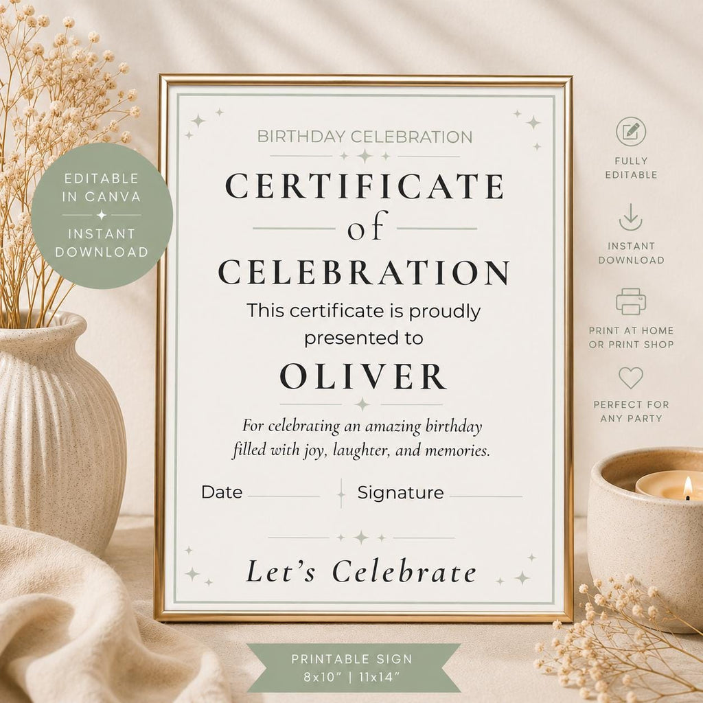 Birthday Certificate preview 3