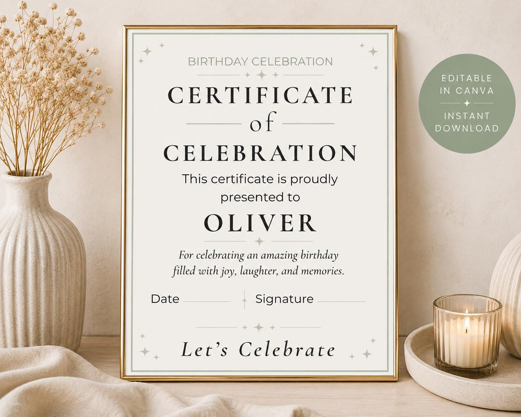 Birthday Certificate preview 4
